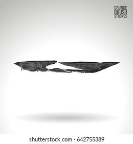 Brush stroke and texture. Grunge vector abstract hand - painted element. Underline and border design.