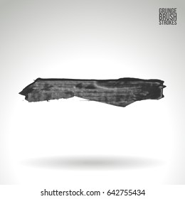 Brush stroke and texture. Grunge vector abstract hand - painted element. Underline and border design.