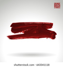 Brush stroke and texture. Grunge vector abstract hand - painted element. Underline and border.