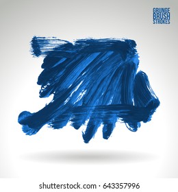 Brush stroke and texture. Grunge vector abstract hand - painted element. Underline and border.