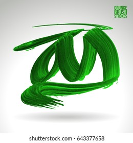 Brush stroke and texture. Grunge vector abstract hand - painted element. Underline and border design.