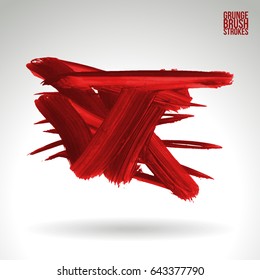 Brush stroke and texture. Grunge vector abstract hand - painted element. Underline and border design.