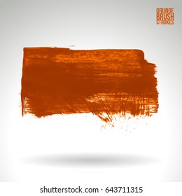 Brush stroke and texture. Grunge vector abstract hand - painted element. Underline and border design.