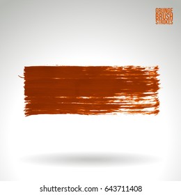 Brush stroke and texture. Grunge vector abstract hand - painted element. Underline and border design.