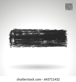 Brush stroke and texture. Grunge vector abstract hand - painted element. Underline and border design.