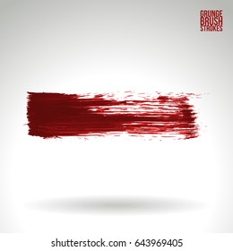 Brush stroke and texture. Grunge vector abstract hand - painted element. Underline and border design.