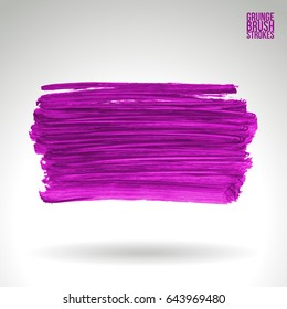 Brush stroke and texture. Grunge vector abstract hand - painted element. Underline and border design.