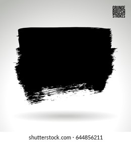 Brush stroke and texture. Grunge vector abstract hand - painted element. Underline and border design.