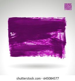 Brush stroke and texture. Grunge vector abstract hand - painted element. Underline and border design.