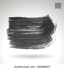 Brush stroke and texture. Grunge vector abstract hand - painted element. Underline and border design.