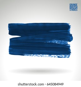 Brush stroke and texture. Grunge vector abstract hand - painted element. Underline and border design.