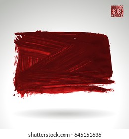 Brush stroke and texture. Grunge vector abstract hand - painted element. Underline and border design.