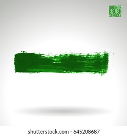 Brush stroke and texture. Grunge vector abstract hand - painted element. Underline and border design.