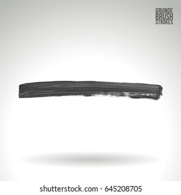 Brush stroke and texture. Grunge vector abstract hand - painted element. Underline and border design.