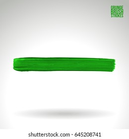 Brush stroke and texture. Grunge vector abstract hand - painted element. Underline and border design.