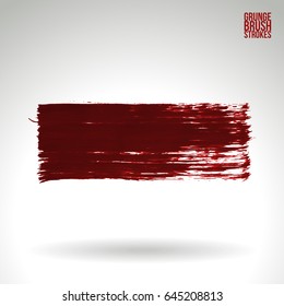 Brush stroke and texture. Grunge vector abstract hand - painted element. Underline and border design.
