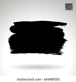 Brush stroke and texture. Grunge vector abstract hand - painted element. Underline and border design.