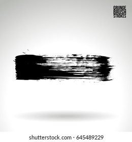 Brush stroke and texture. Grunge vector abstract hand - painted element. Underline and border design.