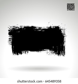 Brush stroke and texture. Grunge vector abstract hand - painted element. Underline and border design.