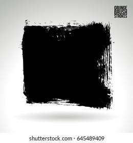 Brush stroke and texture. Grunge vector abstract hand - painted element. Underline and border design.