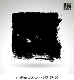 Brush stroke and texture. Grunge vector abstract hand - painted element. Underline and border design.