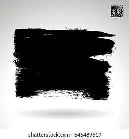 Brush stroke and texture. Grunge vector abstract hand - painted element. Underline and border design.