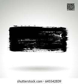 Brush stroke and texture. Grunge vector abstract hand - painted element. Underline and border design.