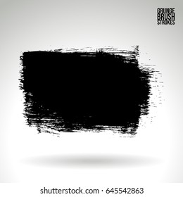 Brush stroke and texture. Grunge vector abstract hand - painted element. Underline and border design.