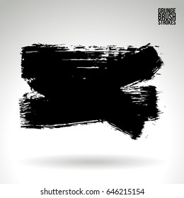 Brush stroke and texture. Grunge vector abstract hand - painted element. Underline and border design.