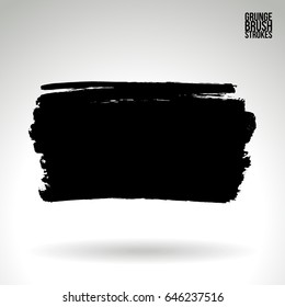 Brush stroke and texture. Grunge vector abstract hand - painted element. Underline and border design.