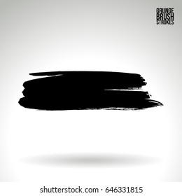 Brush stroke and texture. Grunge vector abstract hand - painted element. Underline and border design.