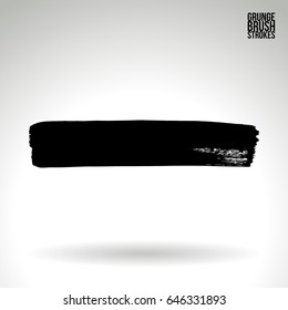 Brush stroke and texture. Grunge vector abstract hand - painted element. Underline and border design.