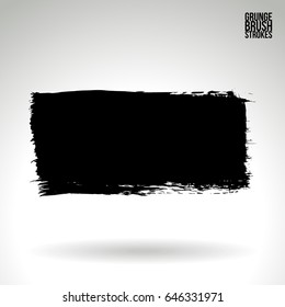 Brush stroke and texture. Grunge vector abstract hand - painted element. Underline and border design.