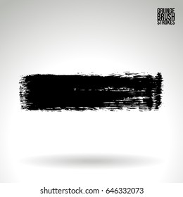 Brush stroke and texture. Grunge vector abstract hand - painted element. Underline and border design.