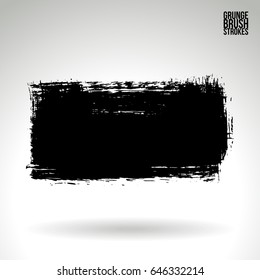 Brush stroke and texture. Grunge vector abstract hand - painted element. Underline and border design.