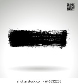 Brush stroke and texture. Grunge vector abstract hand - painted element. Underline and border design.