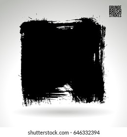 Brush stroke and texture. Grunge vector abstract hand - painted element. Underline and border design.