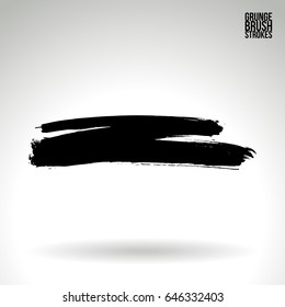 Brush stroke and texture. Grunge vector abstract hand - painted element. Underline and border design.