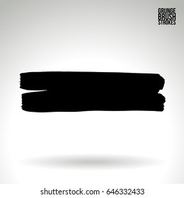 Brush stroke and texture. Grunge vector abstract hand - painted element. Underline and border design.