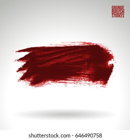 Brush stroke and texture. Grunge vector abstract hand - painted element. Underline and border design.