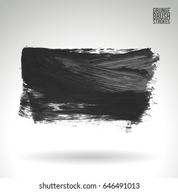 Brush stroke and texture. Grunge vector abstract hand - painted element. Underline and border design.