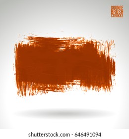 Brush stroke and texture. Grunge vector abstract hand - painted element. Underline and border design.