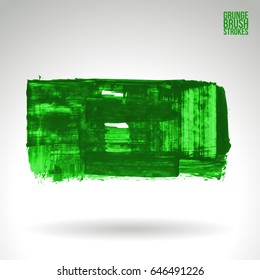 Brush stroke and texture. Grunge vector abstract hand - painted element. Underline and border design.