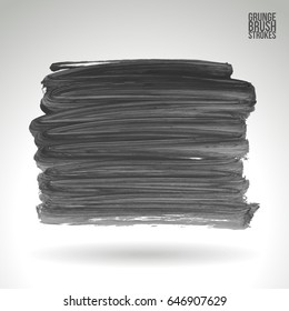 Brush stroke and texture. Grunge vector abstract hand - painted element. Underline and border design.