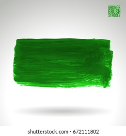 Brush stroke and texture. Grunge vector abstract hand - painted element. Underline and border design.