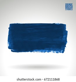 Brush stroke and texture. Grunge vector abstract hand - painted element. Underline and border design.