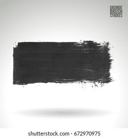 Brush stroke and texture. Grunge vector abstract hand - painted element. Underline and border design.