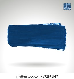 Brush stroke and texture. Grunge vector abstract hand - painted element. Underline and border design.