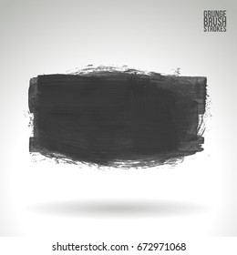 Brush stroke and texture. Grunge vector abstract hand - painted element. Underline and border design.