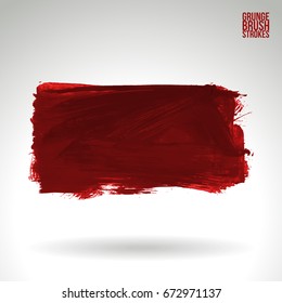 Brush stroke and texture. Grunge vector abstract hand - painted element. Underline and border design.